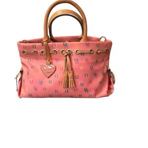 Dooney & Bourke Vintage Pink Tassel Tote